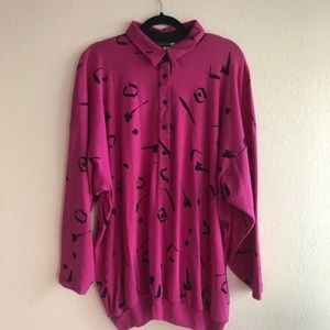 Mens vintage funky long sleeve shirt